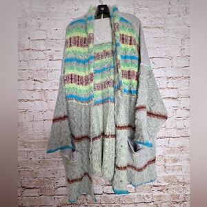 Free People Fair Weather Cardigan 'Mint Haze' - Size XL 